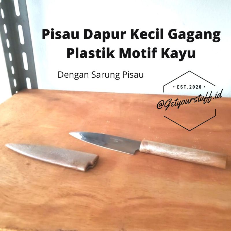Pisau Dapur Kecil Gagang Plastik Motif Kayu