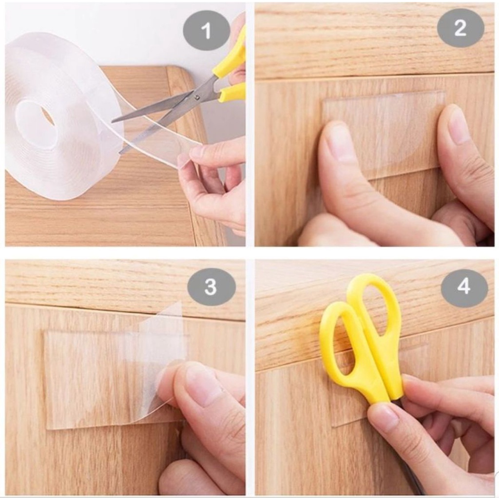 

Double Tape Nano Double Tape Super Tape Kuat Dicuci Tanpa Bekas Multifungsi Magic tape