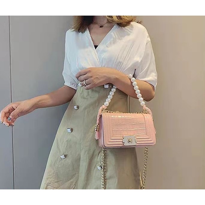 [COD] LB - New arrival!! Tas tangan wanita fashion import mutiara / Tas pesta cantik 332