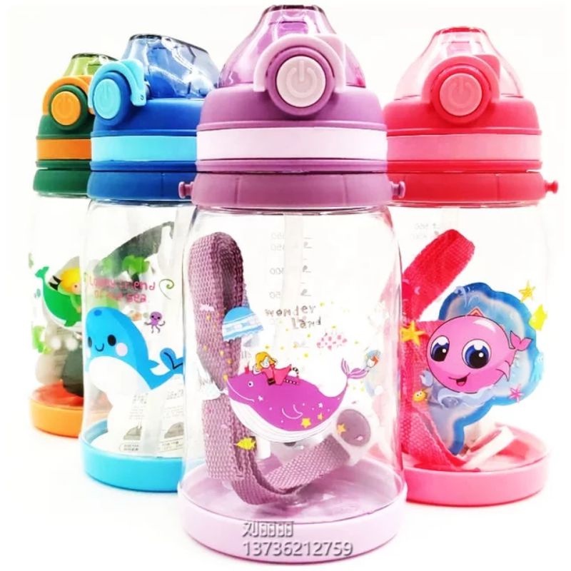 BOTOL MINUM TEMPAT MINUM ANAK MOTIF HEWAN 550ML KD 2667