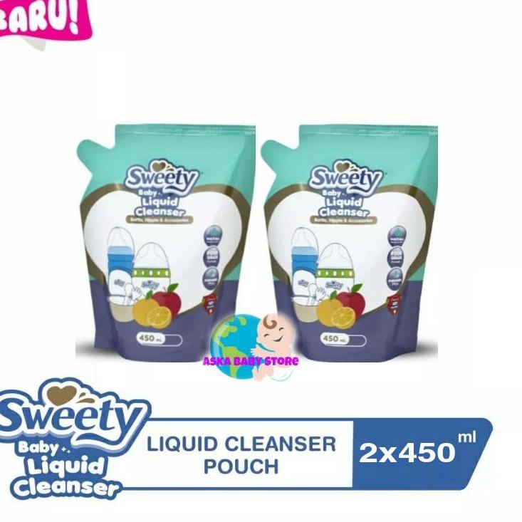 Super Trending Sweety Cleanser for Bottle 900ml 500ml 450ml / Sweety Cuci Botol Susu Bayi Kemasan JU