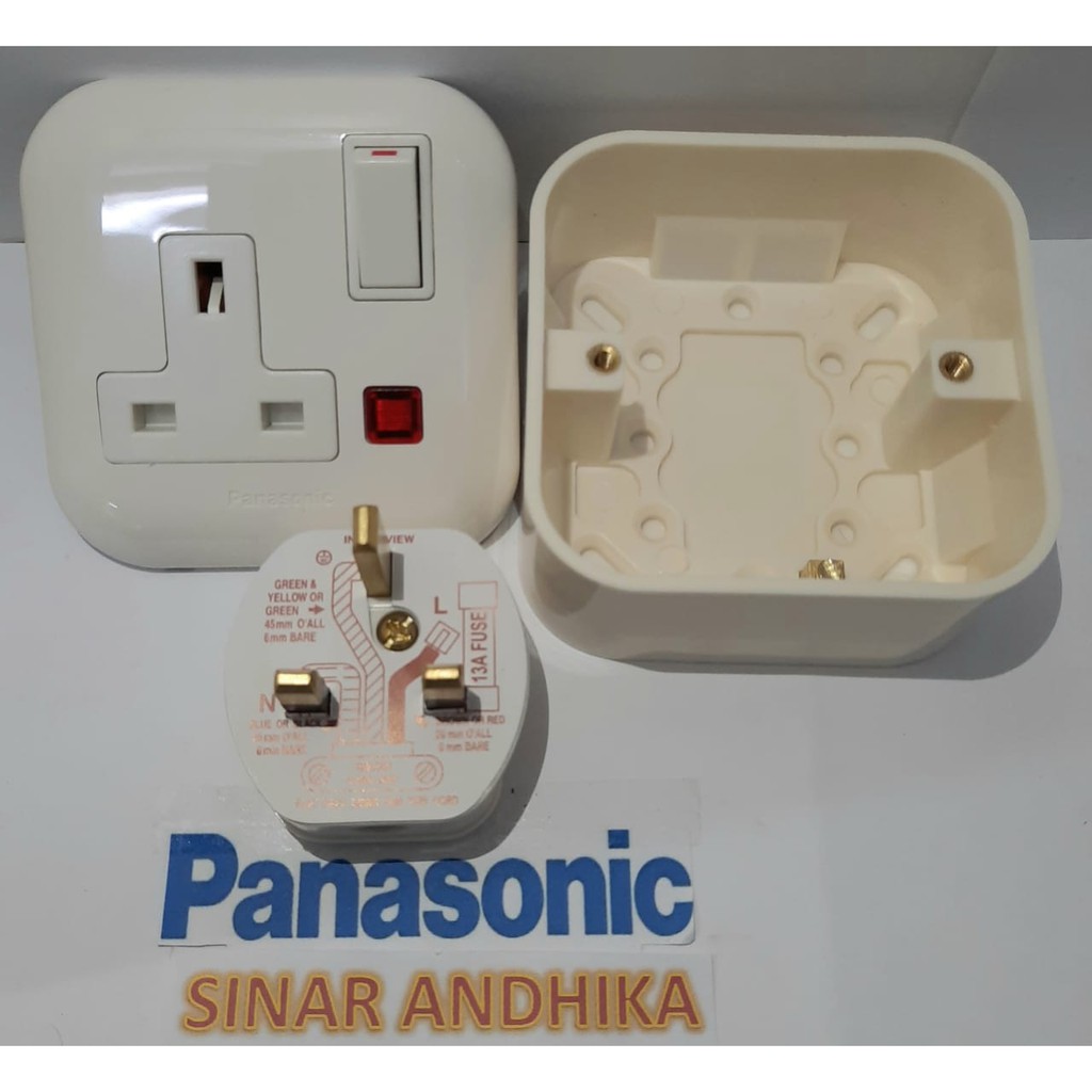 STOP KONTAK AC 1 SET PUTIH PANASONIC WBJ 1214W-3K