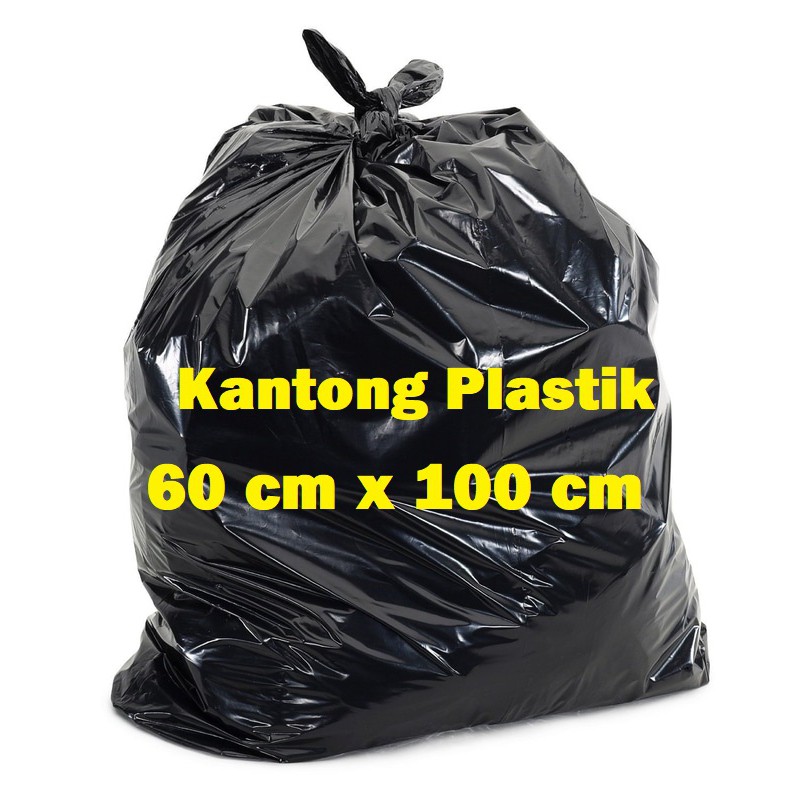  KANTONG  PLASTIK  SAMPAH  Hitam 60cm x 100cm Plastik  Hitam 