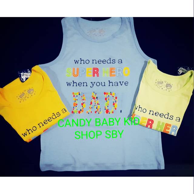 Singlet Anak Ryan Club Kaos Kutungan Santai Size 12 Murah Halus Lembut