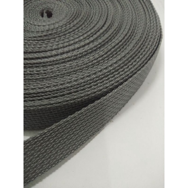 bisban tali webbing polos tebal KRB03 ukuran 2 cm 1 rol panjang 27 meter