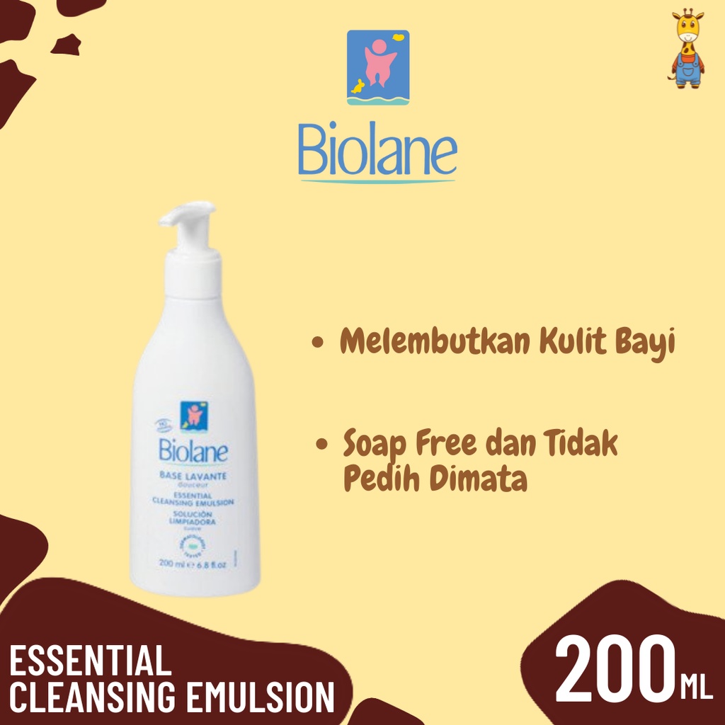 Biolane Essential Cleansing Emulsion 200ml &amp; 750ml