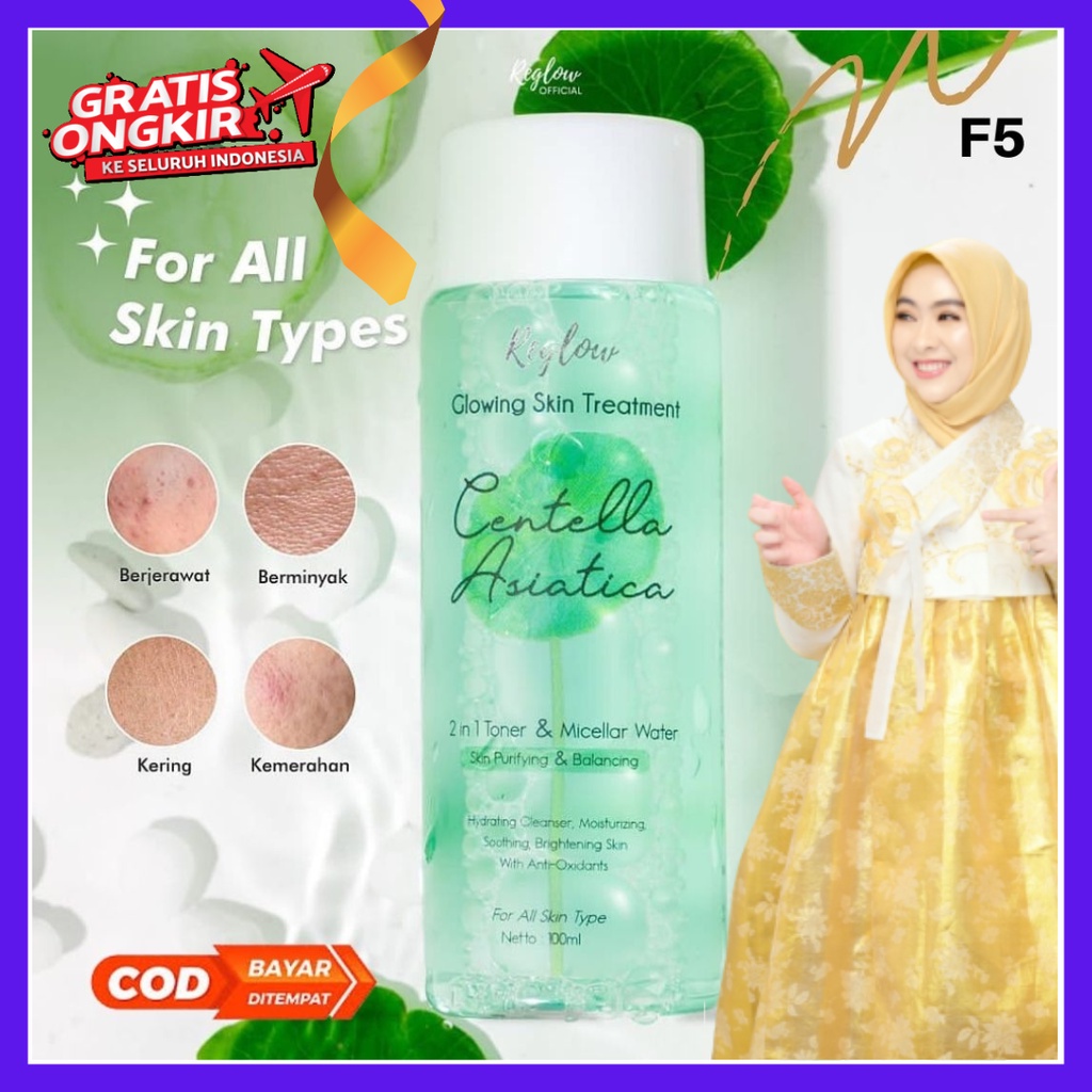 Reglow Skincare dr S indy ori Reglow 2in1 Toner &amp; Micellar Water Pembersih Wajah Esence Face Mist glowing Centella asiatica | Niacinamide | Allantoin | Cucumber