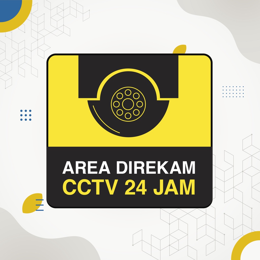 

Stiker Area direkam CCTV 24 jam (ukuran 13.5 x 12.5)