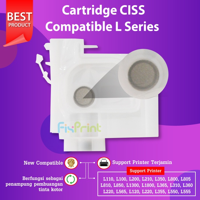 Cartridge CISS Infus Epson L110 L120 L210 L220 Printer L300 L310 L350