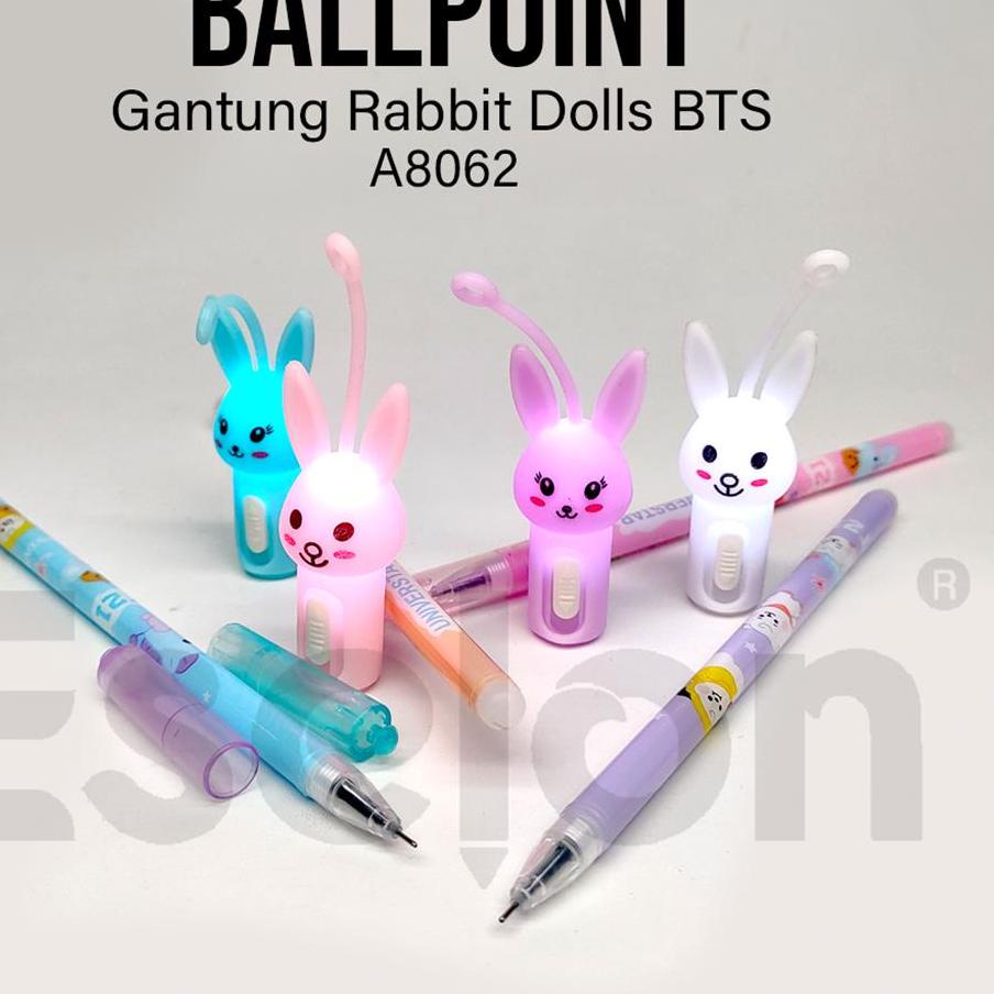 

New 12pcs Pulpen Gel Bt21 Gantung Lampu Rabbit 8062 /1pack Pulpen Fancy .,