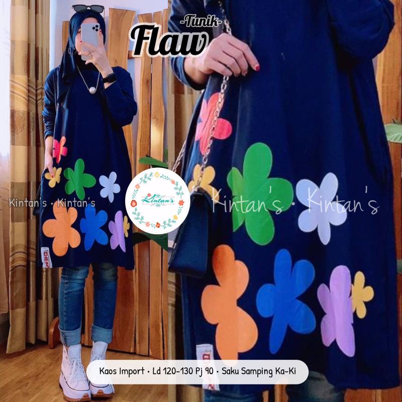 Flaw tunik by kintans / Tunik muslimah rekomeded halus