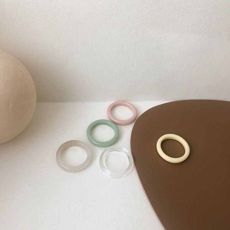 Cincin Bahan Akrilik Gaya Korea