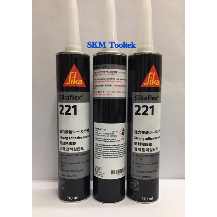 Glue Sikaflex -221 Sealant Pu ( Black, Grey & White )