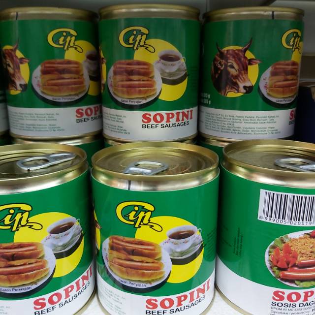 Sopini beef sausages / sausage Cip - Sosis daging Sapi kaleng 325gr