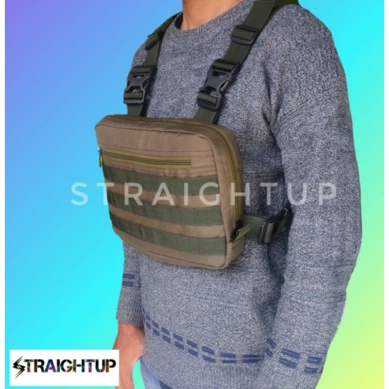 Tas Dada chest Bag Green Army/Tas Dada Tactical Army/Tas Dada Motor