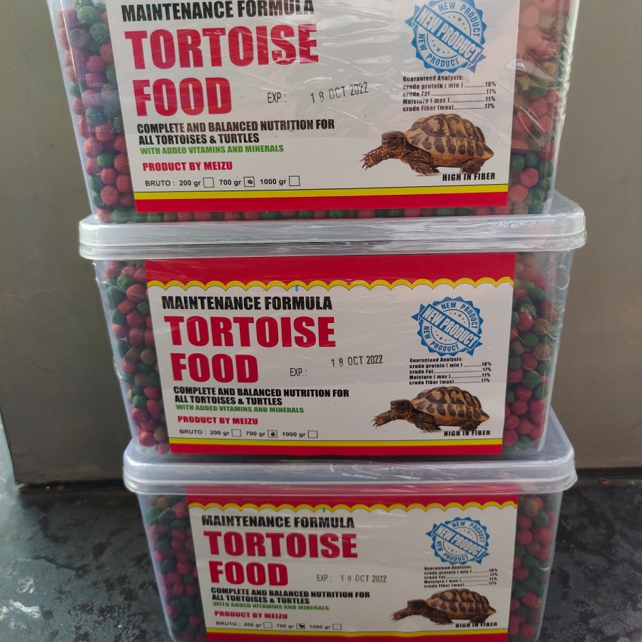 Meizu tortoise food 700 gram/Pelet makanan tortoise kura reptil