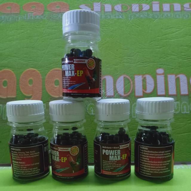 1 BOTOL PIL power max ep multivitamin mineral doping ayam tarung