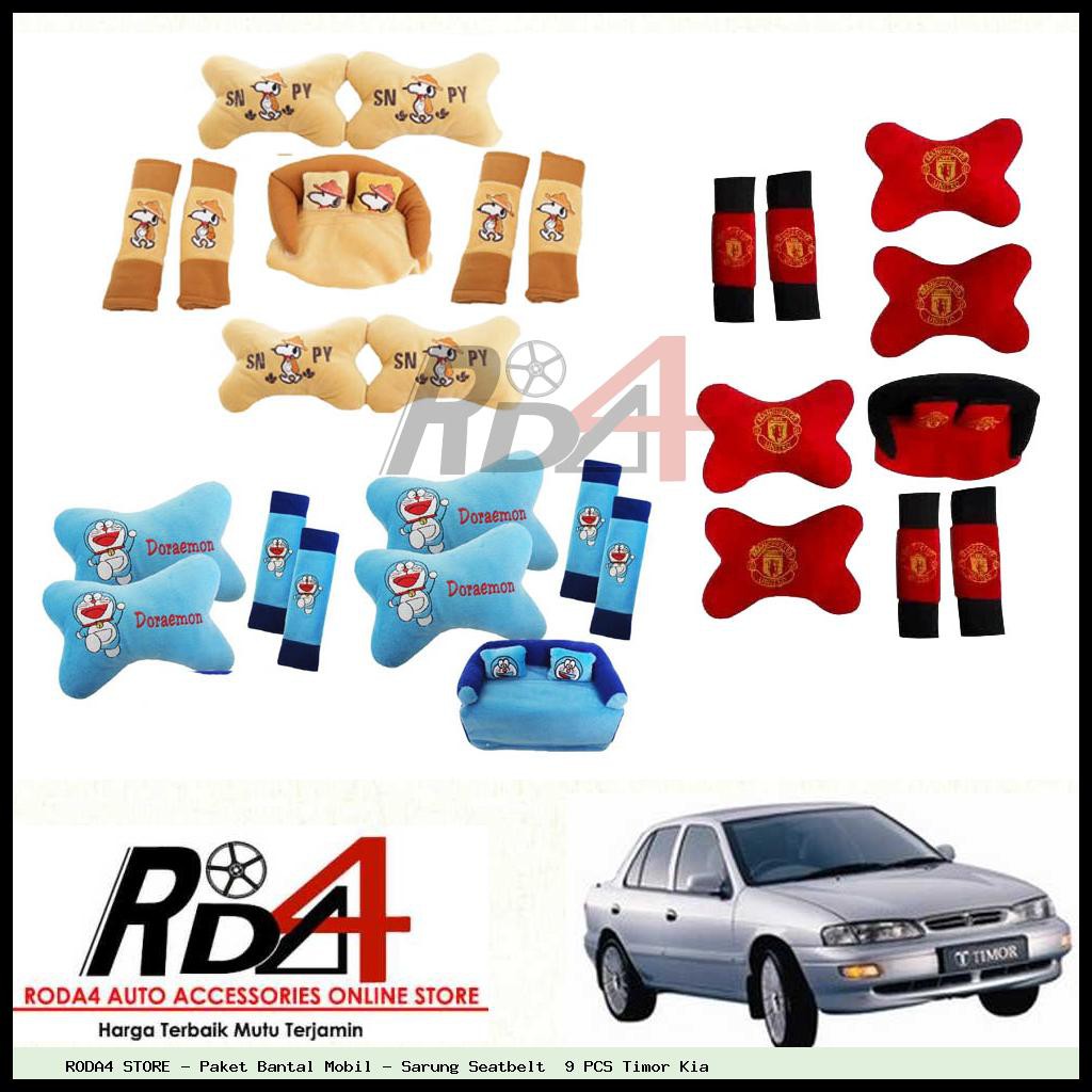 Paket Bantal Mobil - Sarung Seatbelt  9 PCS Timor Kia