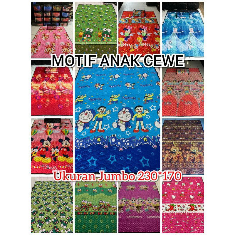 Tikar Karpet Quilting JUMBO 230x170cm Karakter Anak