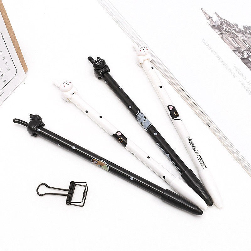 

BALLPOINT KUCING GP-1049 - PULPEN BLACK WHITE CAT - PEN TINTA KUCING - PENA TINTA HITAM