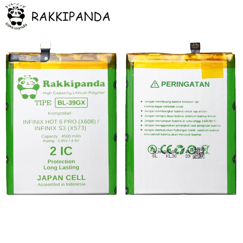 R/K- RakkiPanda - BL-39GX BL39GX Hot S3 X573 / Hot 6 Pro X608 Batre Batrai Baterai