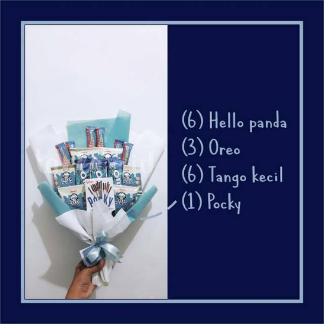 

Buket Hello Panda 45ribu/Buket Snack Murah/Buket Custom