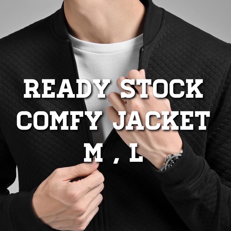 Male ID Comfy Jacket Black L (READY NO PO) by Male ID