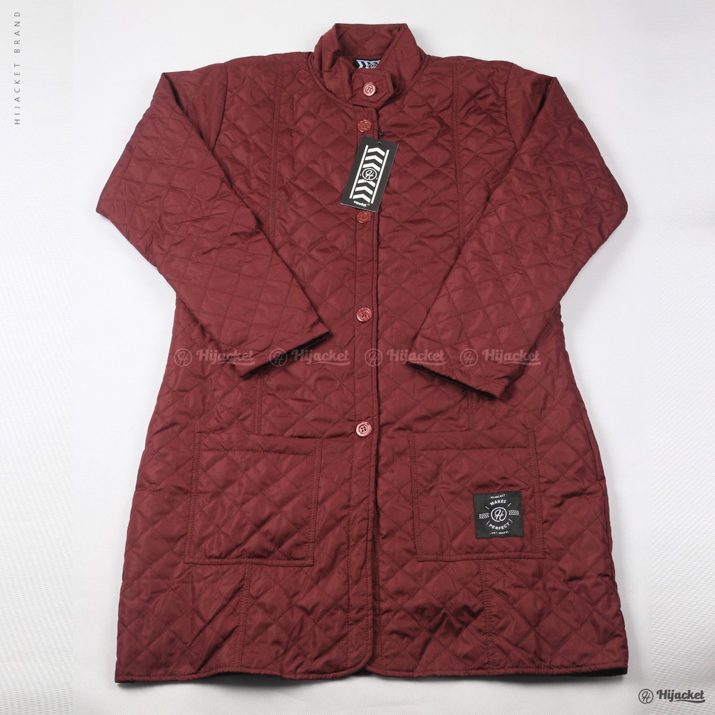 Hijacket® Belva | Original | Jaket Parasut Wanita Quilted Style-RED BURGUNDY