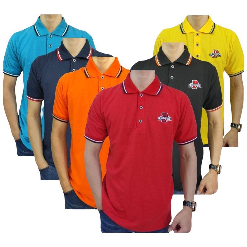 kaos kerah polos pria dewasa / kerah polo shirt lengan pendek uk xl