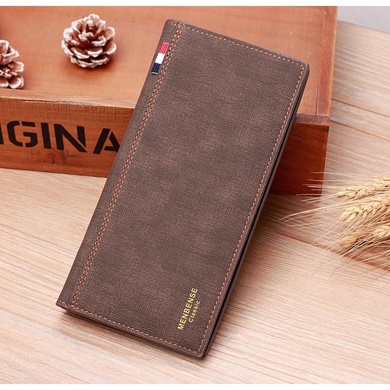 DOMPET LIPAT PANJANG PRIA KULIT PREMIUM COKLAT FONTAIN WA355B7 TIPIS SLOT KARTU COWOK KEREN MURAH IMPORT BRANDED BATAM ORIGINAL