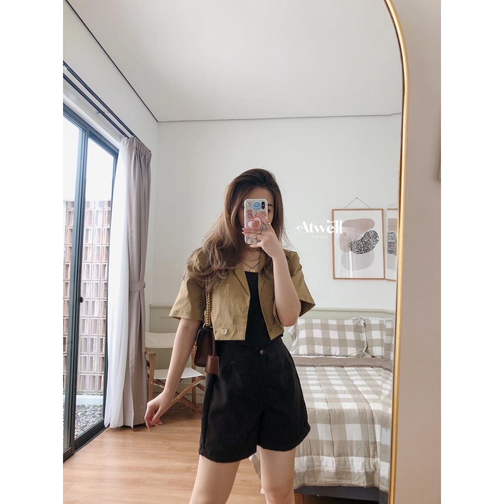 BEFAST - ZEC Blazer Wanita SHIMA / Blythe Crop Blazer / Atasan Wanita / Blazer Wanita Crop / Blazer Fashion Wanita Kekinian / Blazer Polos Casual / Blazer Ala Style Koreanm / Blazer Untuk OOTD Wanita Remaja Casual