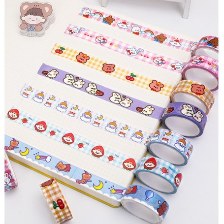 

KIANDAA WT0006 1Pc Washitape Cute Washi Tape Decor Masking Tape Journal Scrapbook Solatip KIANDA