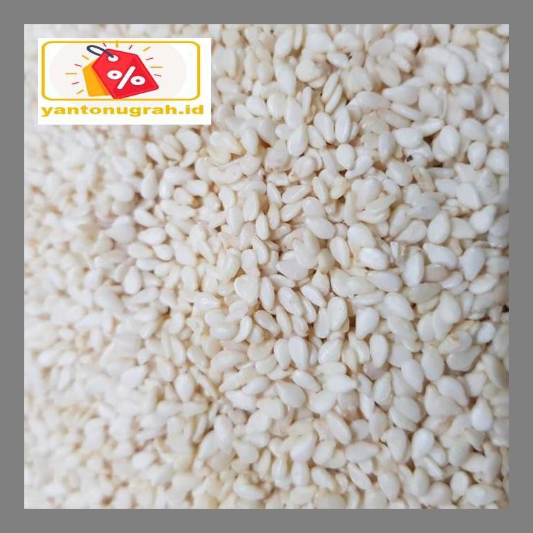 

S50Mkkar Biji Wijen Putih / White Sesame Seeds Mentah 1 Kg Repack / Grosir Dr05Ytd