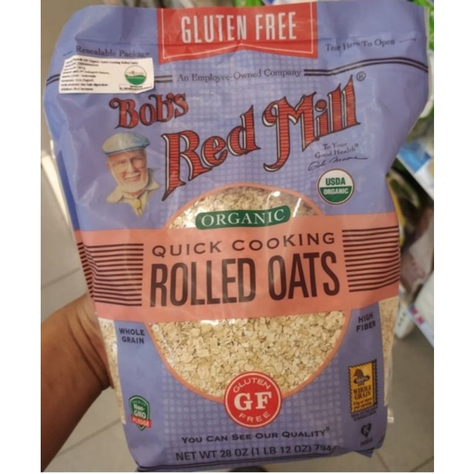

Bobs red mill organic quick cooking rolled oats 794 gr | gluten free