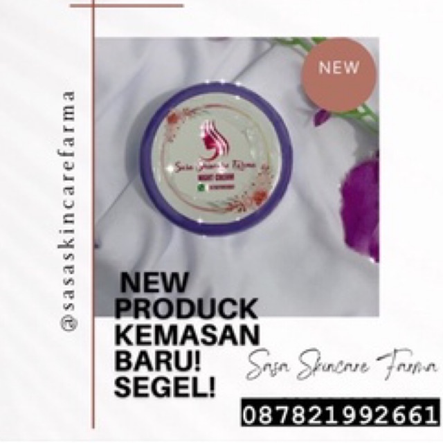 NIGHT CREAM SAJA/SASA SKINCARE FARMA/SASA SKINCARE VIRAL/SOLUSI WAJAH BERJERAWAT/NORMAL DLL