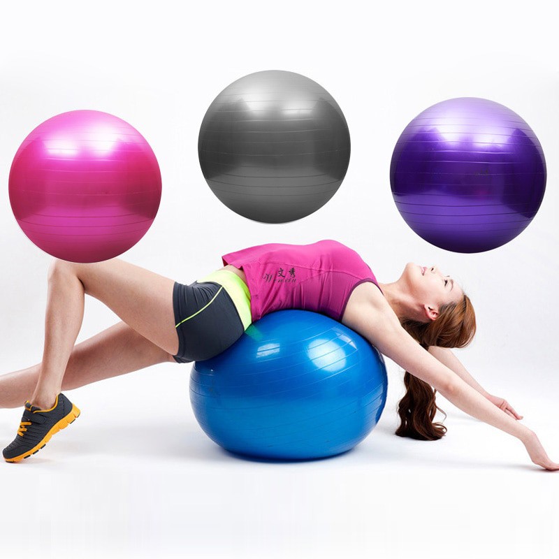 Bola fitness bola yoga yogaball gymball gym ball senam Tanpa Pompa