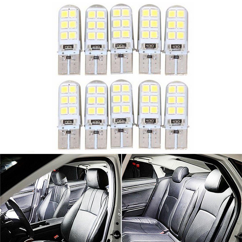 Populer 10 Pcs Lampu Plat Lampu Silikon 10 Pcs 12 V COB LED Bolam Peta Kubah