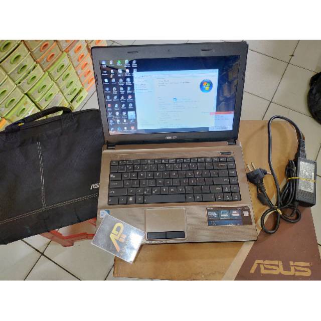 LEPTOP ASUS  X44H INTEL PENTIUM RAM 2GB FULSET BEKAS SECOND SEKEN