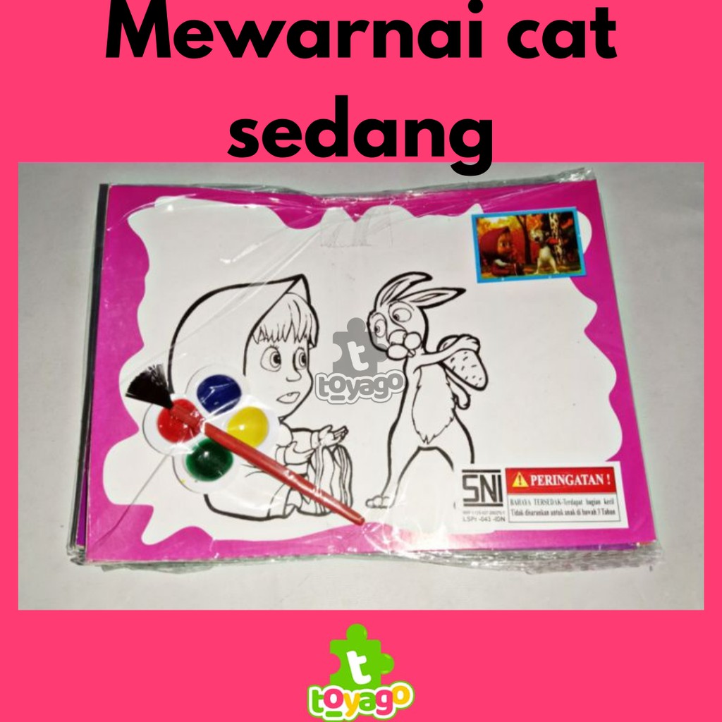 Mewarnai Cat Air Sedang +-100 Pcs Grosir Murah