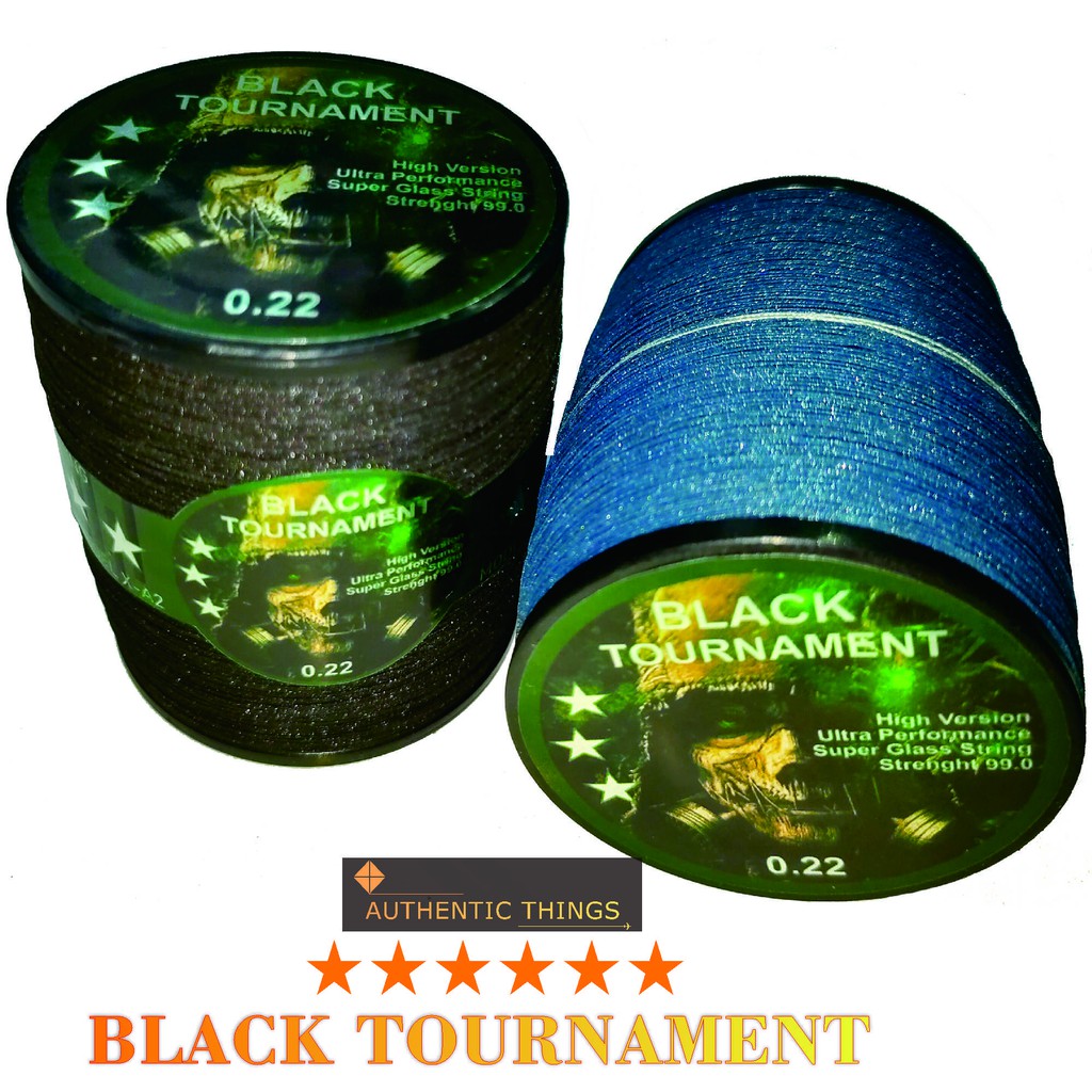 BENANG GELASAN BLACK TOURNAMENT / BENANG GELASAN TURNAMEN TAJAM 0.22