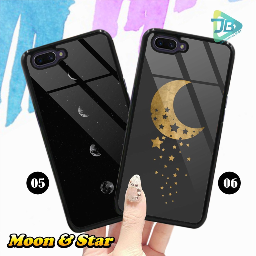 HARDCASE 2D GLOSSY MOON &amp; STAR OPPO VIVO XIAOMI SAMSUNG REALME IPHONE ALL TYPE JB4683