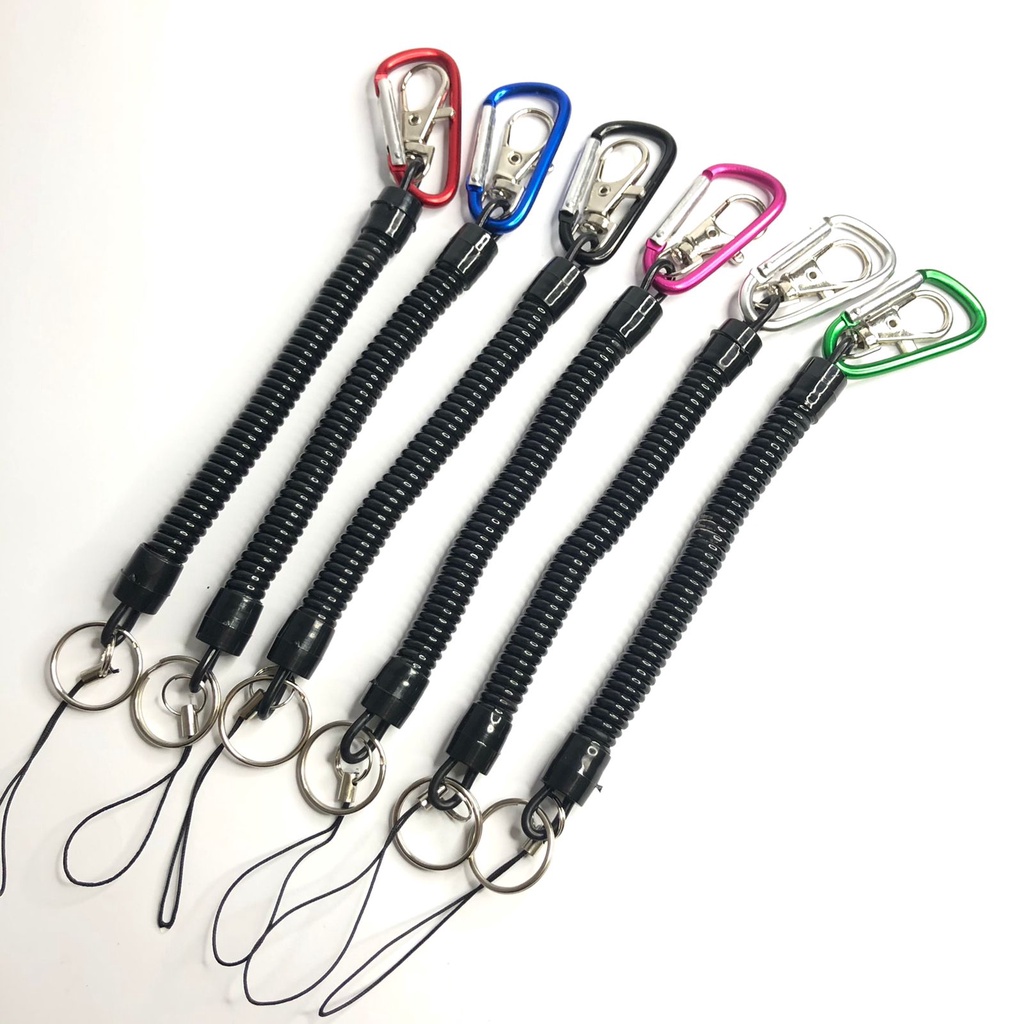 Carabinner Spiral Gantungan Tang box karabiner double Pengait dan Gantungan