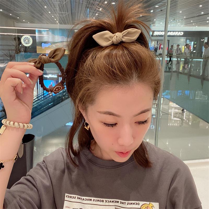 Ikat Rambut Aksesoris Fashion Wanita Korea Cincin rambut manis dan imut dengan busur