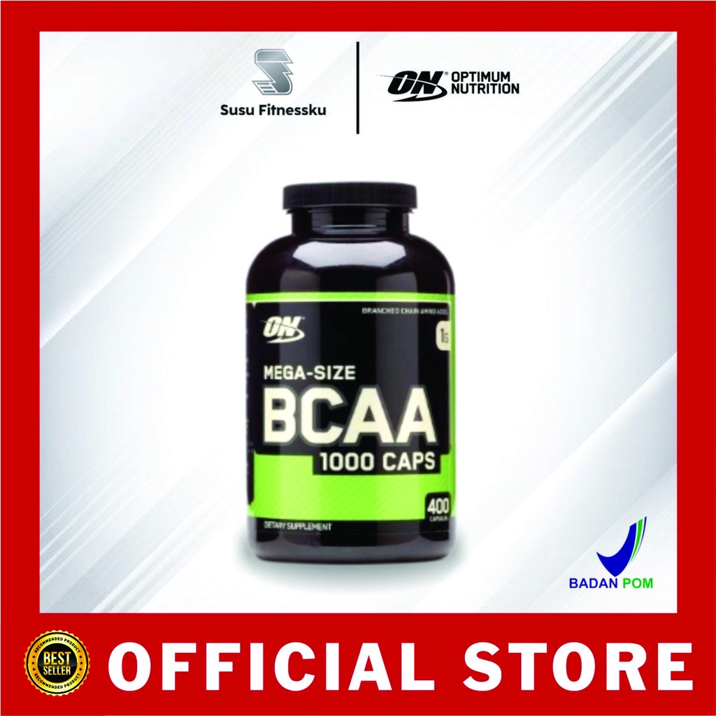 ON Bcaa 1000mg 400 Capsules Optimum Nutrition Bcaa 1000mg  BCAA Amino Cegah Otot Susut