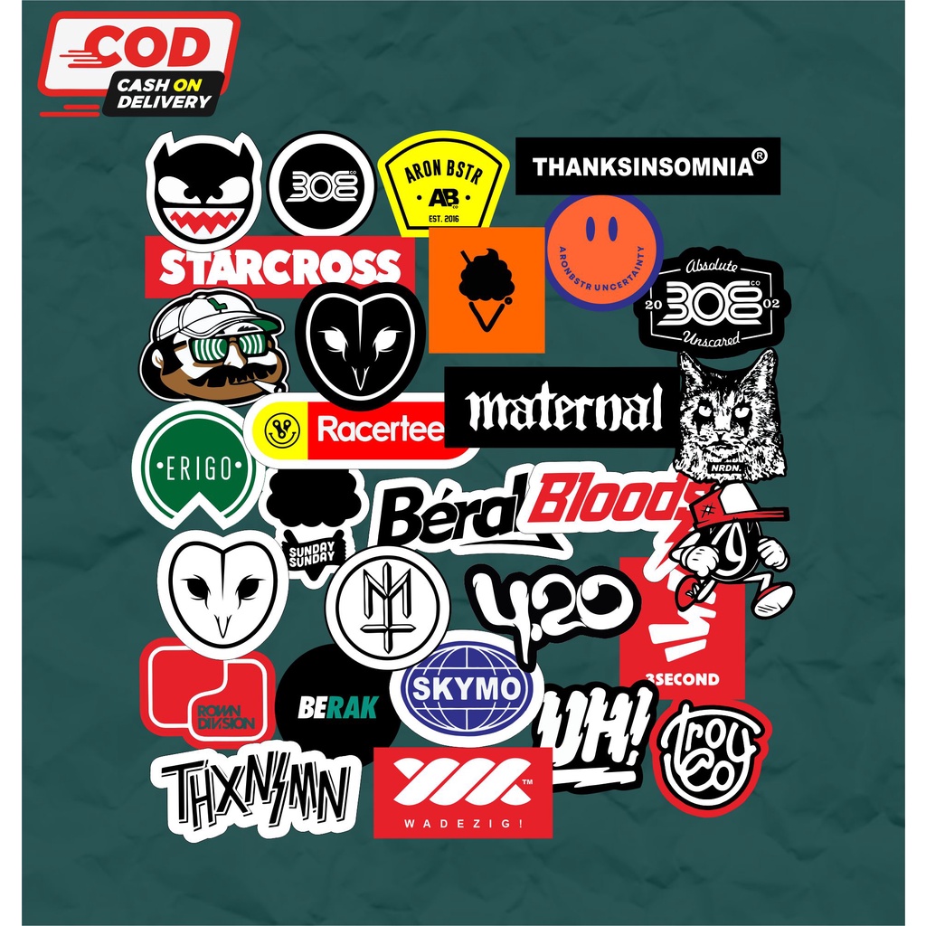 

Stiker Brand 20 pcs pembelian ramdom(acak) bahan graftac anti air