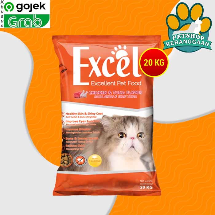 [GOSEND] Makanan Kucing Excel Cat Tuna 20kg Ikan Donat