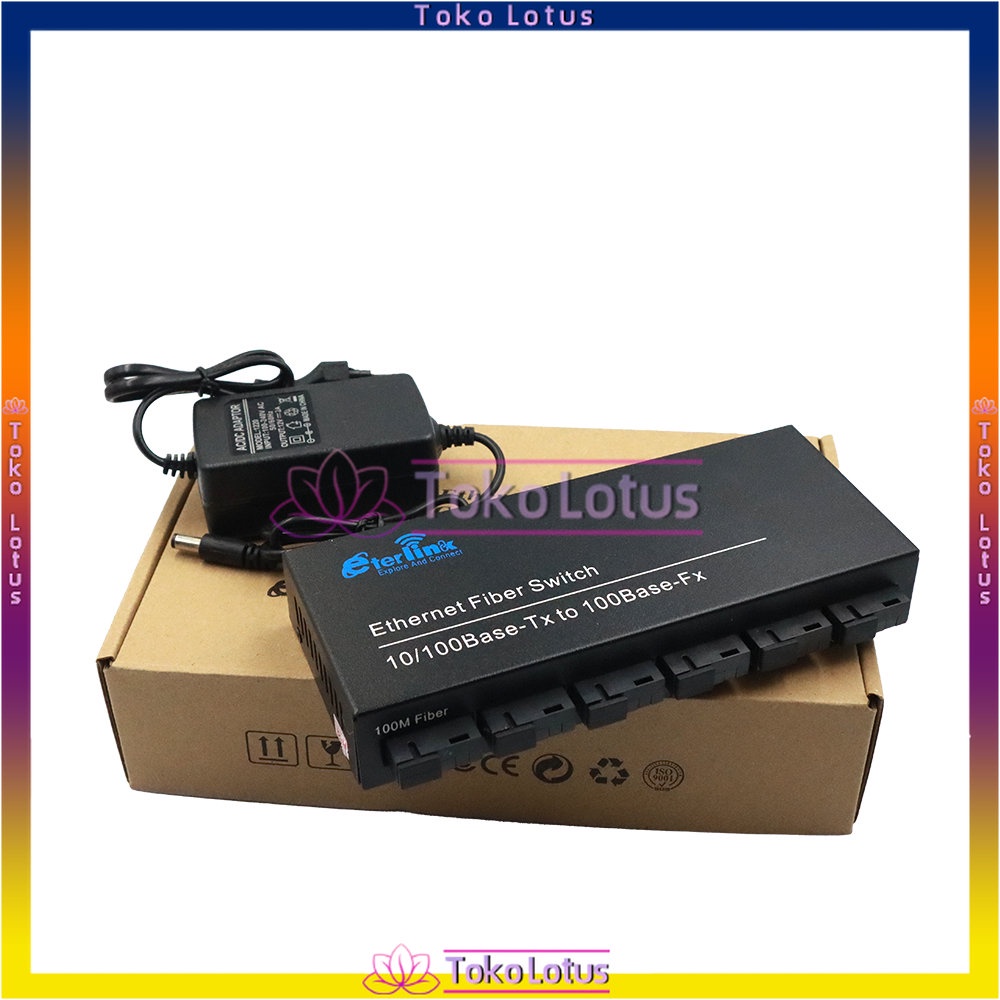 Media Converter 10-100 6 Port FO 2 Port LAN