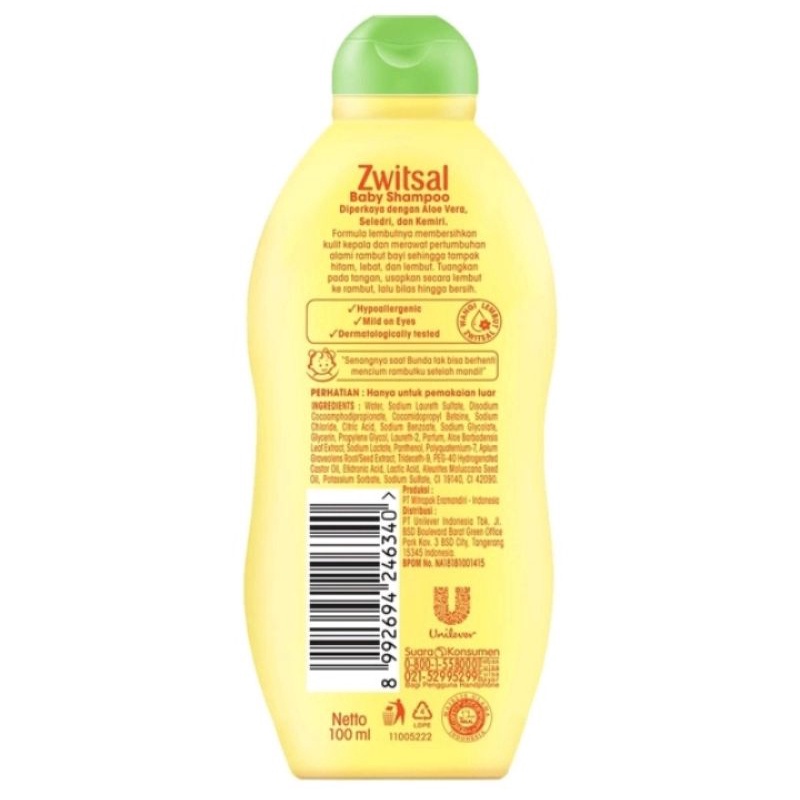 Zwitsal Baby Shampoo Aloevera Kemiri &amp; Seledri 100ml