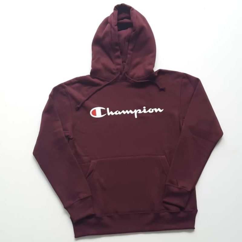Hoodie Champion Script Maroon Original
