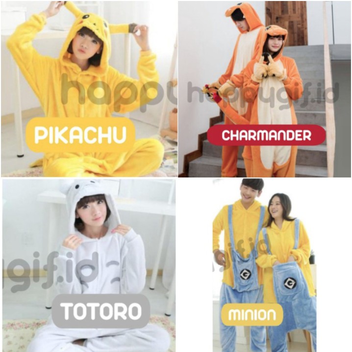 KOSTUM ONESIE KIGURUMI BAJU PIYAMA KARAKTER DEWASA 1